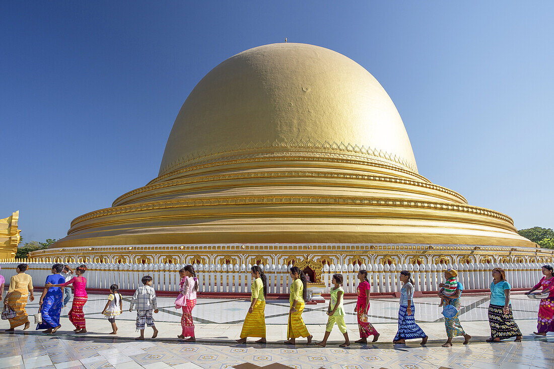 Myanmar ,near Mandalay ,Sagaing City, Kaung Hmu Taw Pagoda.