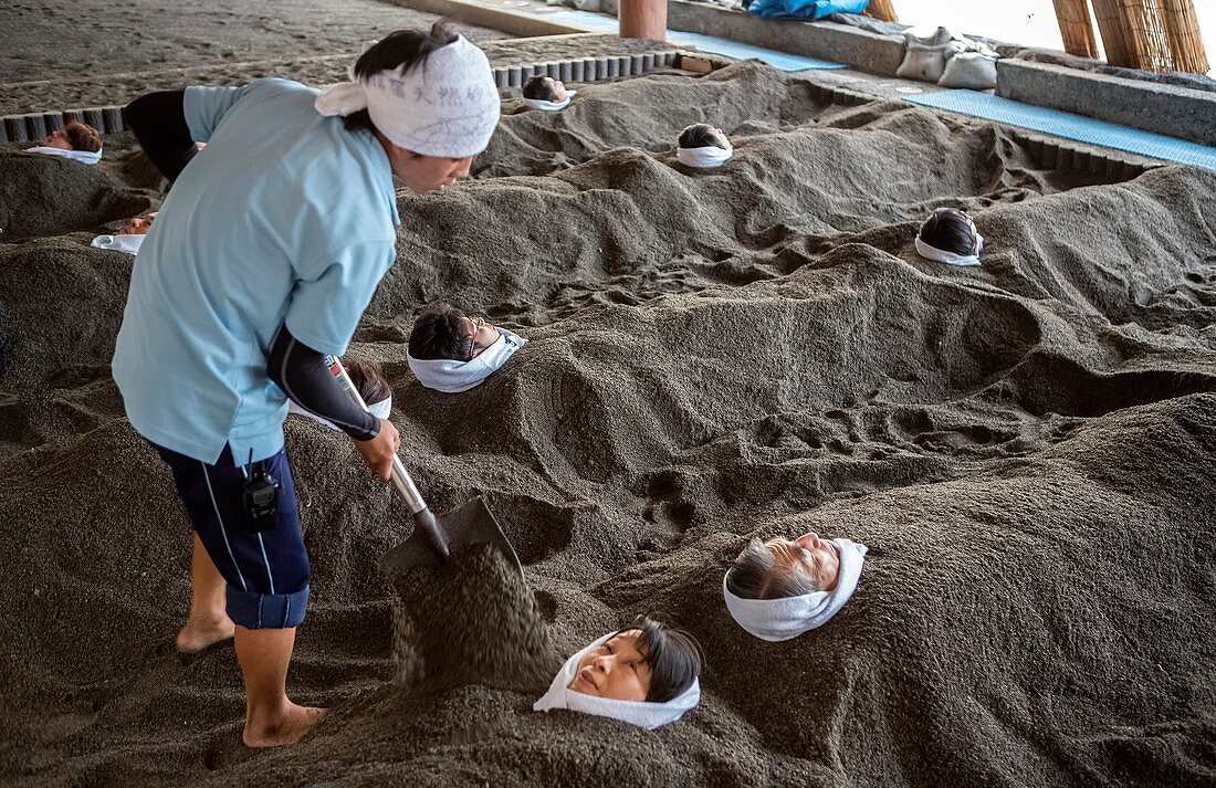 Japan , Kyushu Island,Ibusuki City ,Thermal Sand Bath.