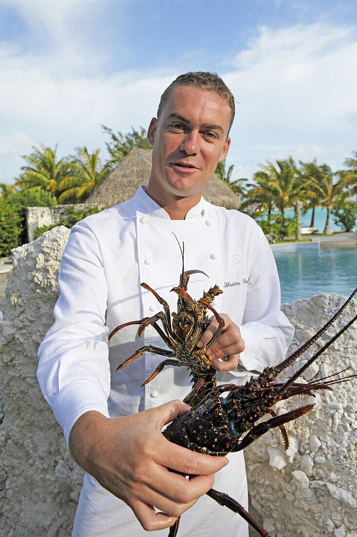 French Polynesia, Windward islands archipelago, bora bora island, Saint Regis luxury hotel and resort, Sebastien Legall chef of the two gastronomic restaurants