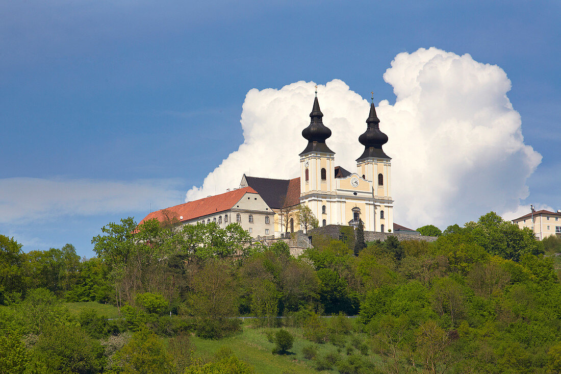 Blick auf die Wallfahrtskirche Maria Taferl , Donau , Bundesland Niederösterreich , Österreich , Europa
