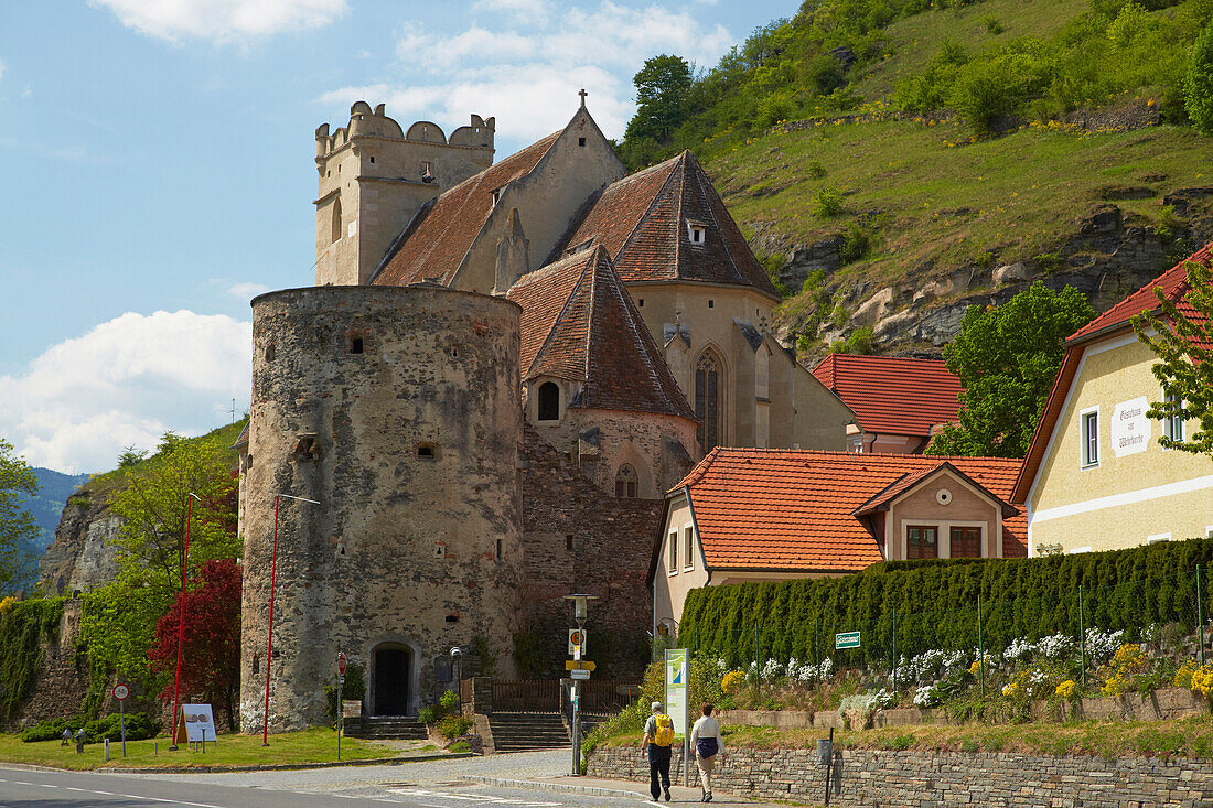 Fortified church St. Michael , St. Michael near Spitz , Wachau , River Danube , Niederösterreich , Lower Austria , Austria , Europe