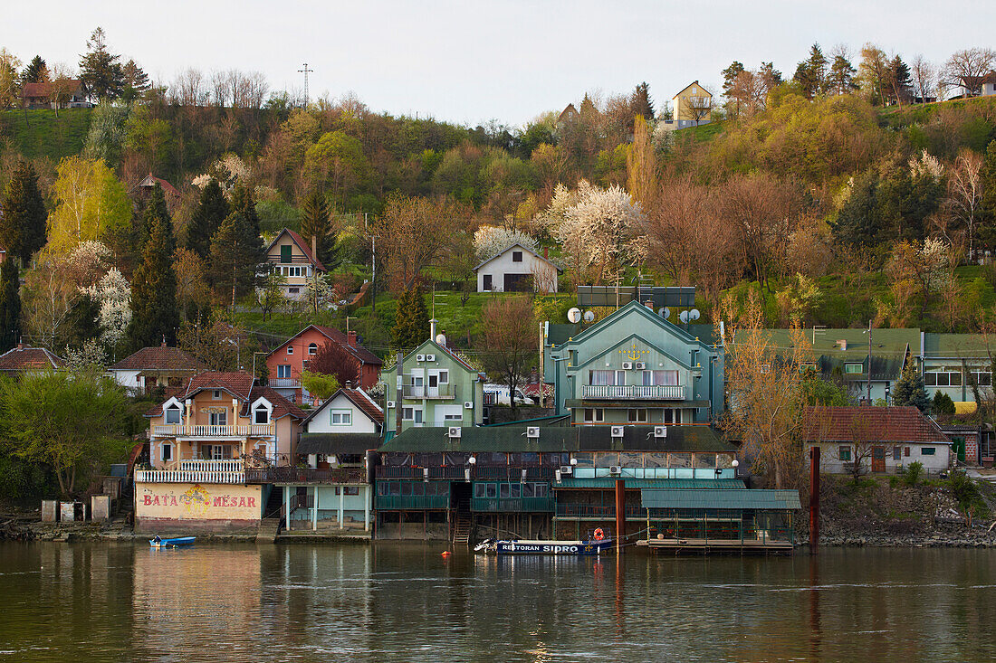 Blick auf Beska , Donau , Serbien , Europa