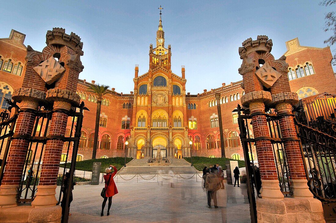 The former Hospital de la Santa Creu i Sant Pau, Hospital of the Holy Cross and Saint Paul in the neighborhood of El Guinardó, is a complex built between 1901 and 1930, designed by the Catalan modernist architect Lluís Domènech i Montaner. UNESCO World He