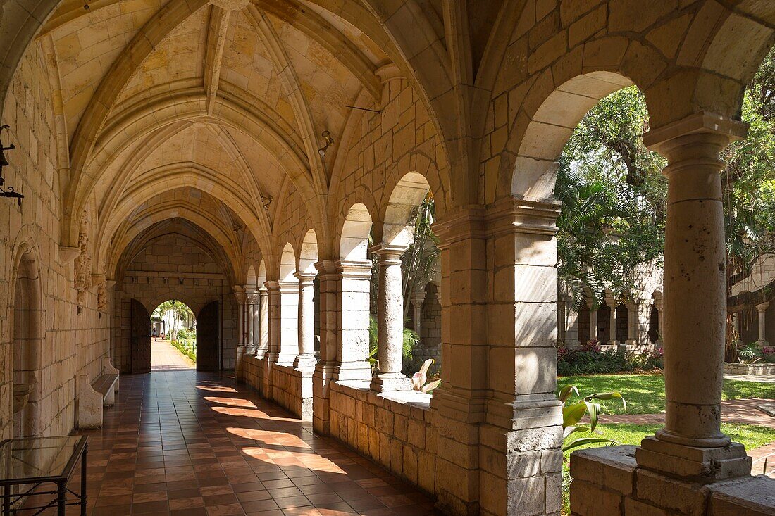 Cloister Saint Bernard De Clairvaux Medieval Spanish Monastery North Miami Beach Florida Usa.