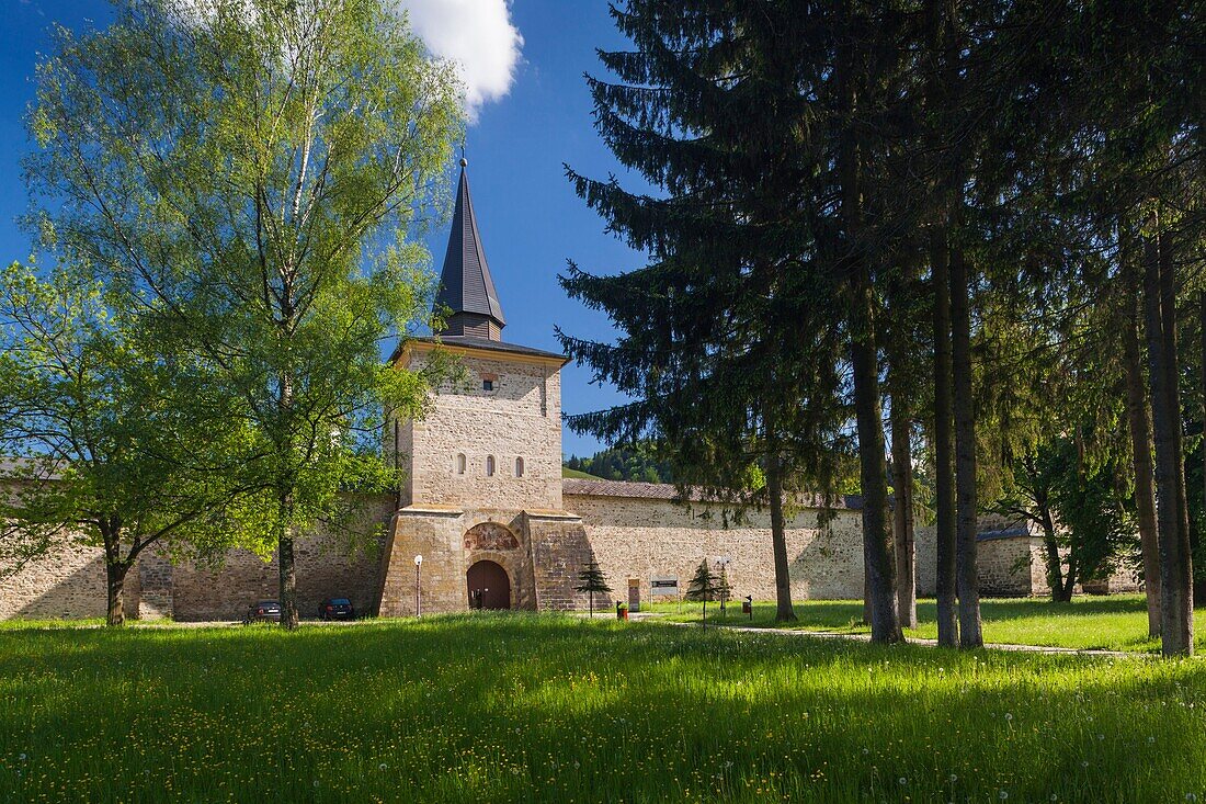 Romania, Bucovina Region, Bucovina Monasteries, Sucevita, Sucevita Monastery, 16th century, exterior.