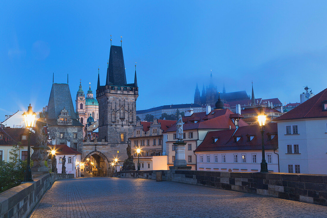 Czech Republic. Prague. The Old Town. View from Charles Bridge.
