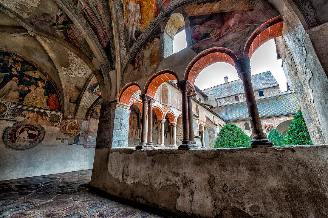 The cloister of the Cathedral of Bressanone, Brixen, Shout Tyrol, Italy