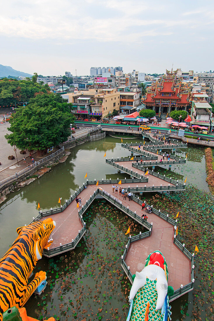 Dragon And Tiger Pagodas at Lotus Pond, Kaohsiung, Taiwan