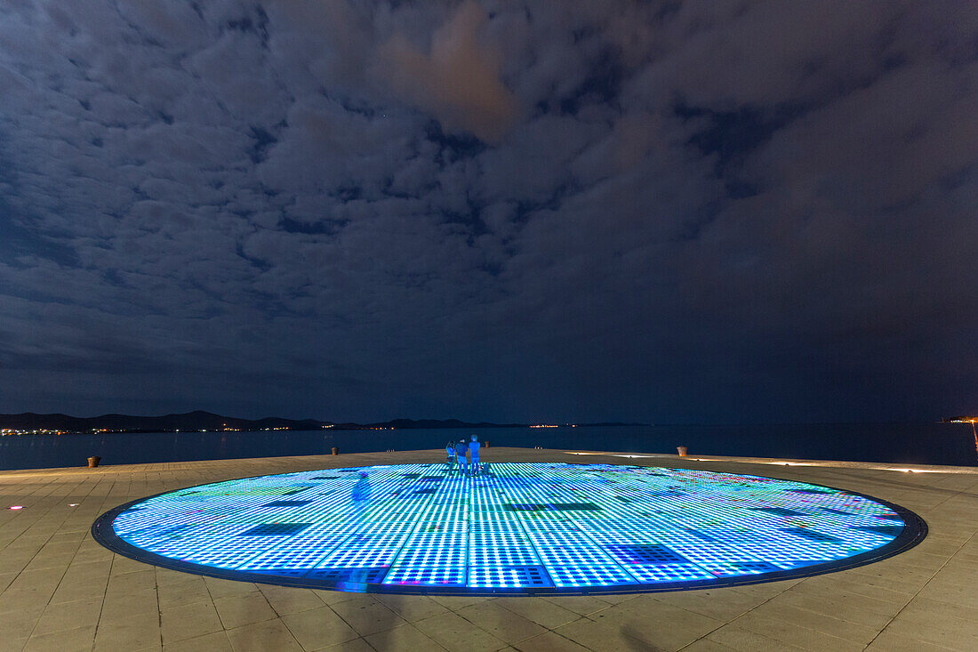 The Greeting to the Sun by the architect Nikola Basic, Zadar peninsula, Dalmatia, Croatia.