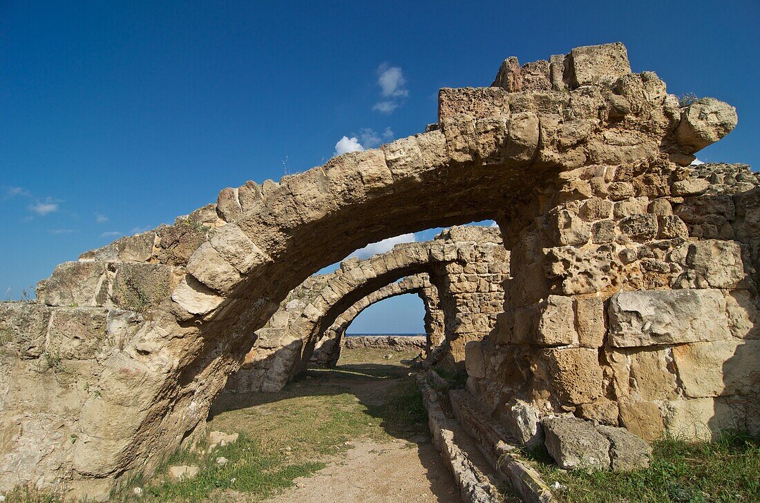 Salamis , römische Ruinen nahe bei Famagusta, Gazimagusa, Nord-Zypern
