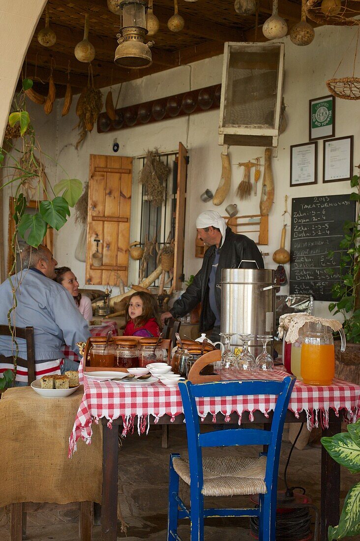 The Nitovikla Garden Hotel in Kumyali, typical nothern Cyprus breakfast,  Karpaz Peninsula, North Cyprus