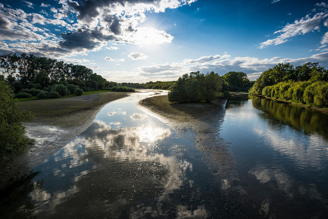 Delta de la Sauer, Naturschutzgebiet zwischen Munchhausen und Seltz, Elsass, Bas-Rhin, Frankreich