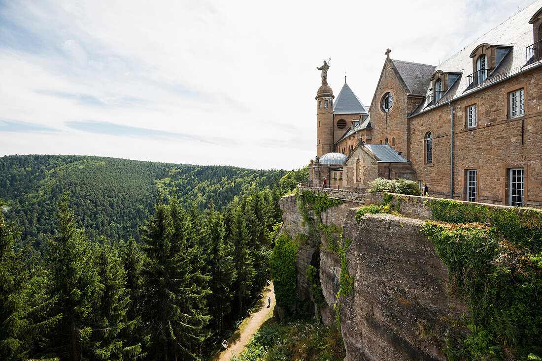 Monastery Mont Sainte-Odile, Ottrott, Bas-Rhin, Alsace, France