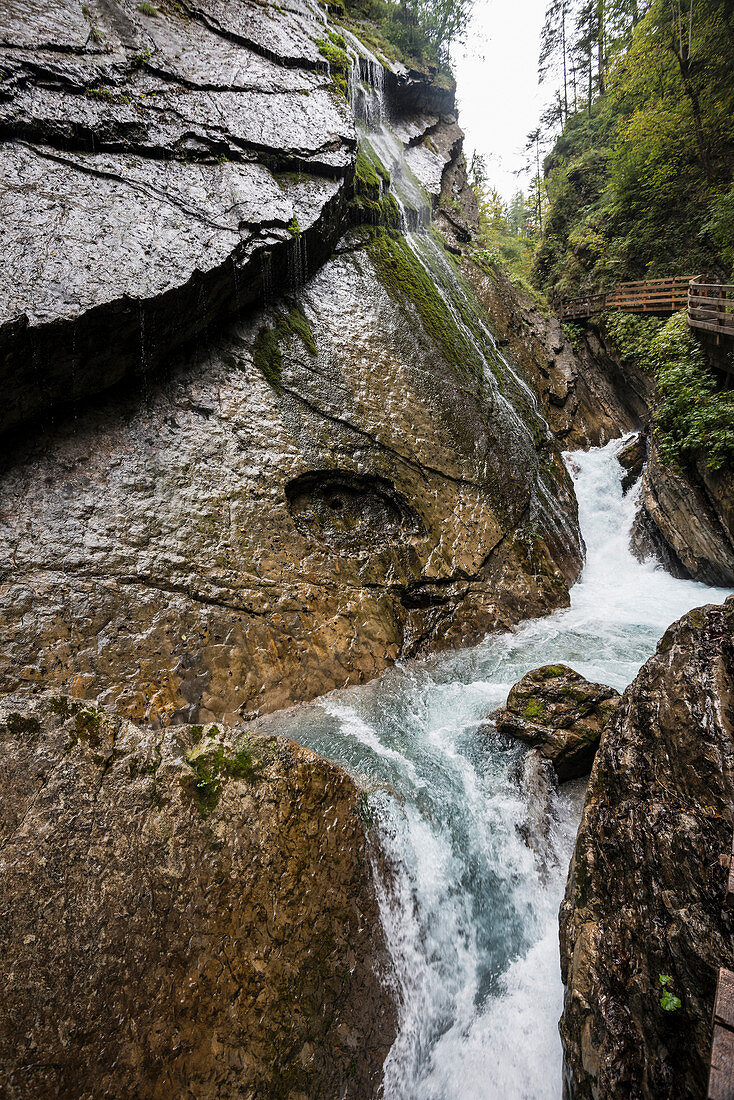 Wimbachklamm, Ramsau, Berchtesgaden National Park, Berchtesgadener Land district, Upper Bavaria, Bavaria, Germany