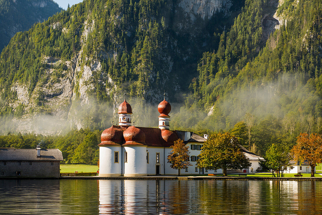 St Bartholomew's, Königssee, Berchtesgaden National Park, Berchtesgadener Land, Upper Bavaria, Bavaria, Germany