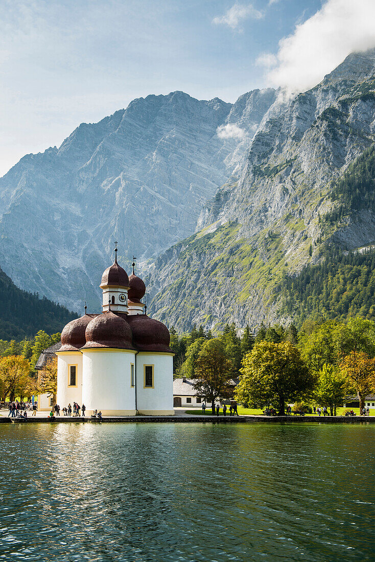 St Bartholomew's, Königssee, Berchtesgaden National Park, Berchtesgadener Land, Upper Bavaria, Bavaria, Germany