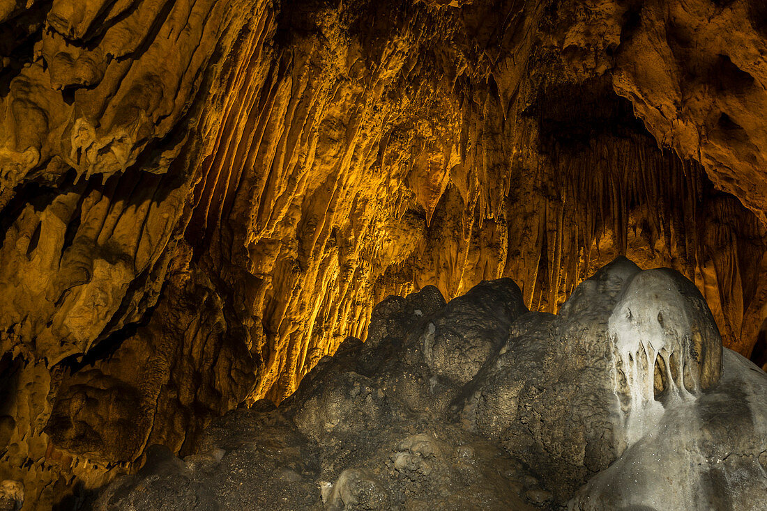 Dripstone cave Baredine with stalactites - Croatia, Nova Vas