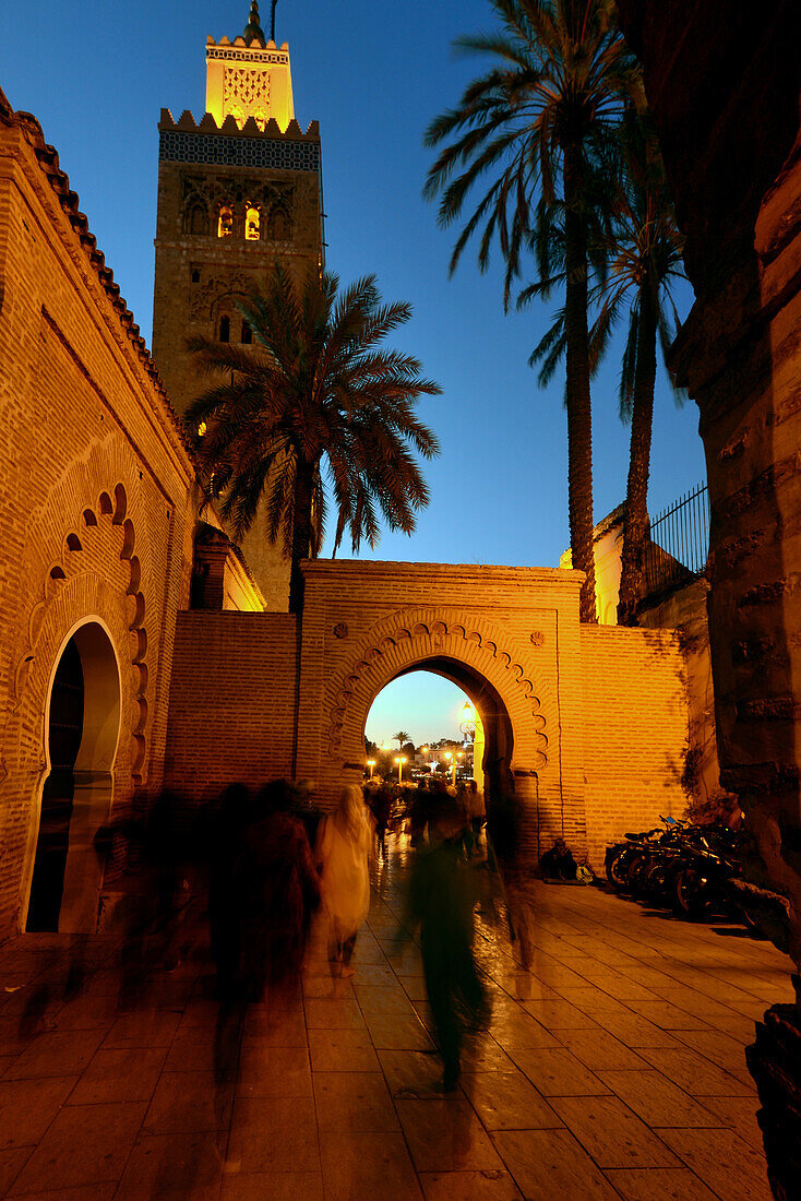 Minarett der Koutoubia Moschee, Marrakesch, Süd-Marokko