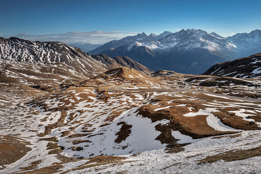 partly snow at Grossglockner high Alpine road, Salzburg / Kaernten, Austria, Europe