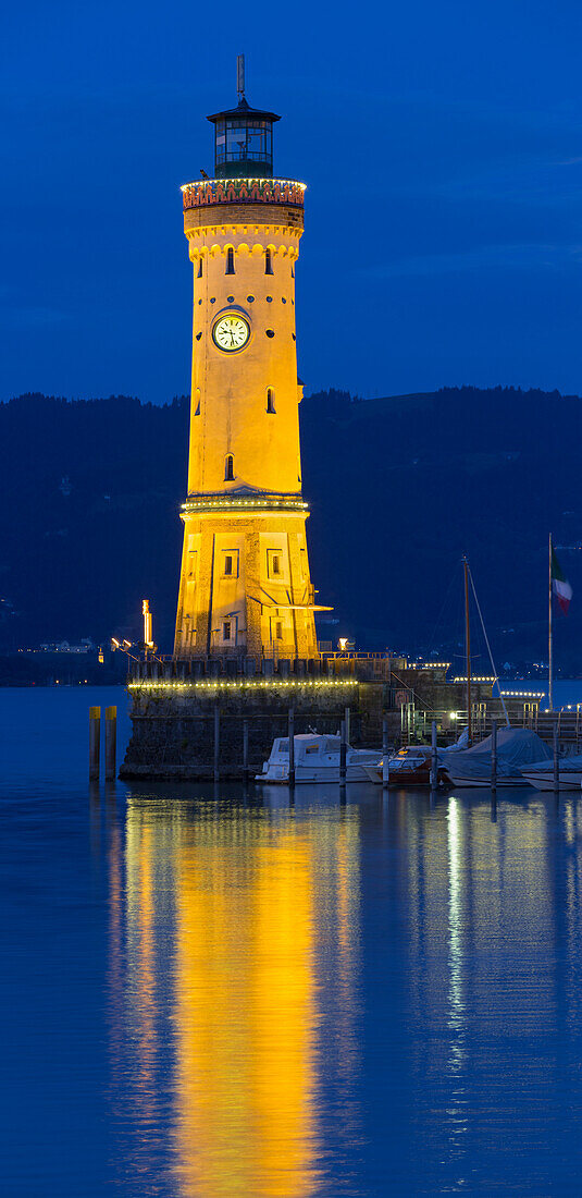 Neuer Lindauer Leuchtturm, Lindau, Bodensee, Bayern, Deutschland