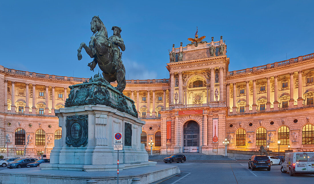 Prinz Eugen von Savoyen Statue, Nationalbibliothek, Hofburg, 1. Bezirk, Wien, Österreich