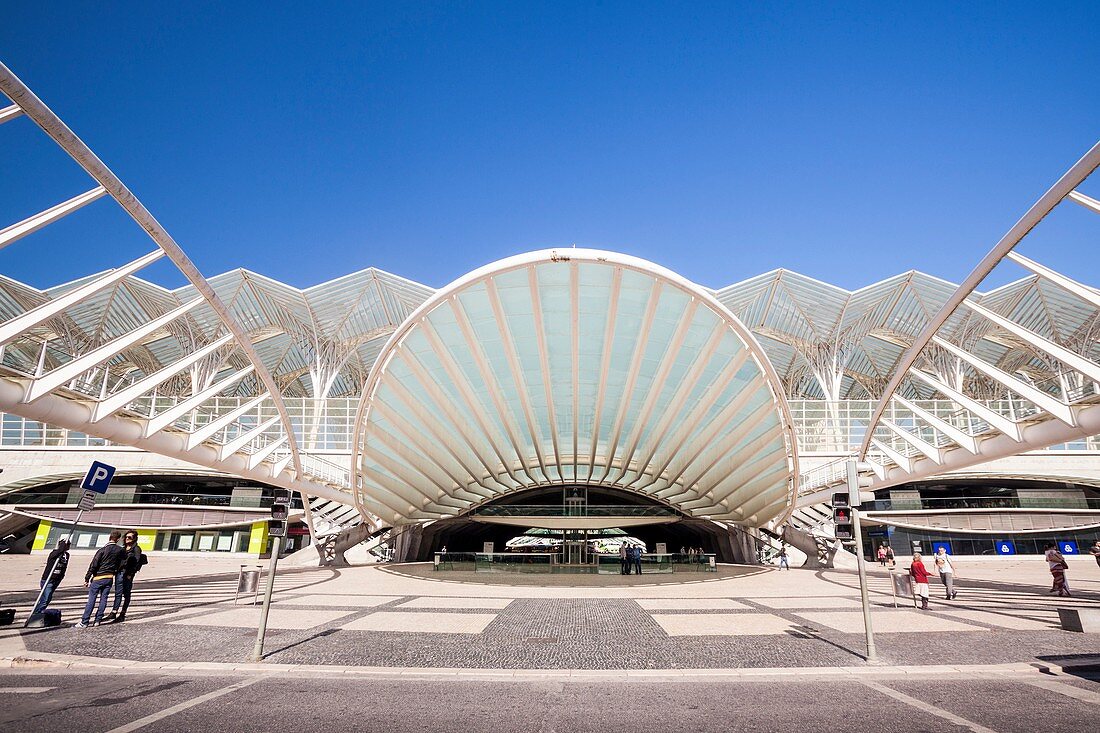 Gare do Oriente in Parque das Nações - Oriente station in Park of the Nations - from Santiago Calatrava architect, Lisboa, Portugal.