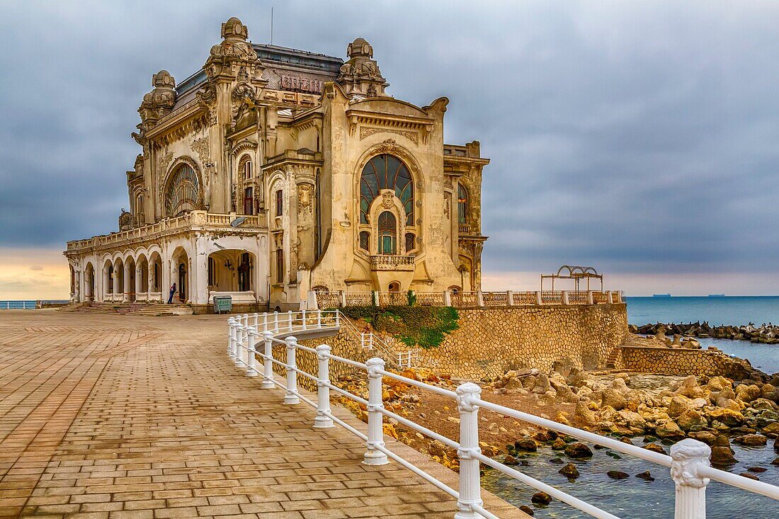 The old Casino on the shores of the Black Sea in Constanta, Romania.