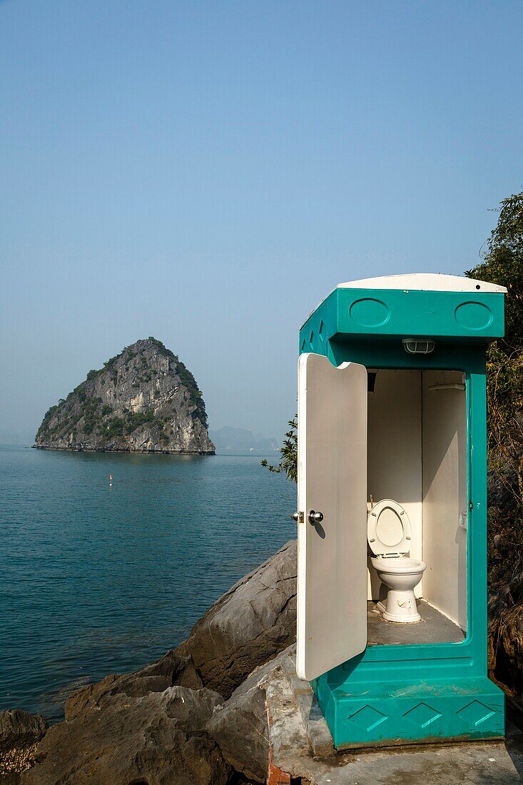 Public toilet, Halong Bay, Vietnam.