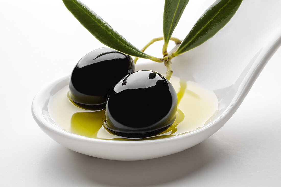 Black olives olive oil.