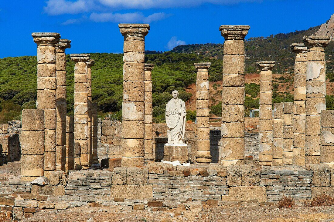 Bolonia, Baelo Claudia, Archaeological site , old roman city , Strait of Gibraltar Natural Park, Costa de la Luz, Cadiz, Andalusia, Spain, Europe.