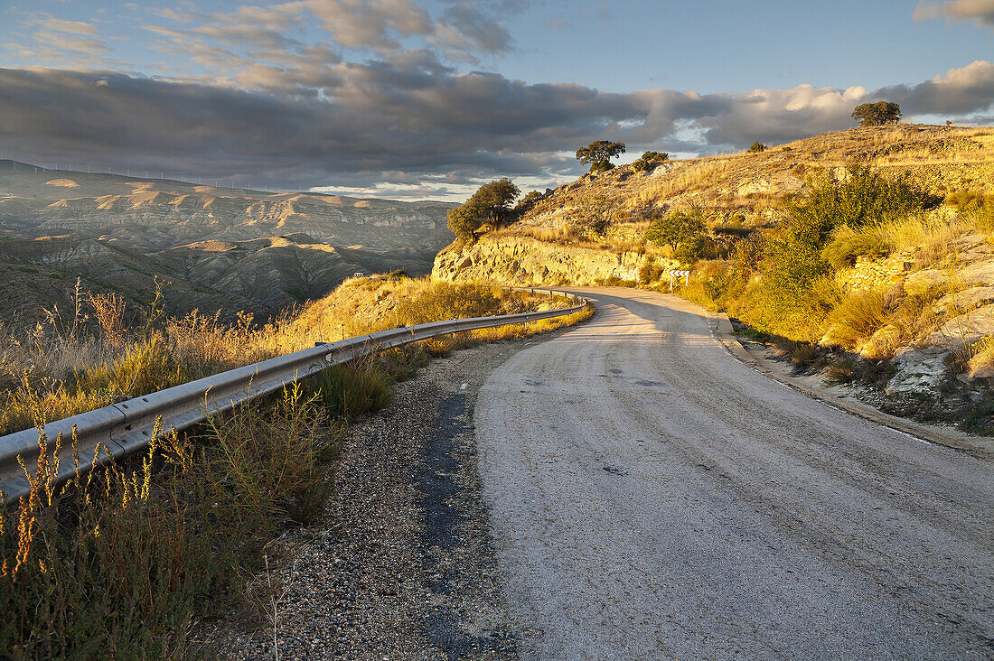 SO-691 road in the Sierra de Pelago. San Felices. Soria. Castilla León. Spain.