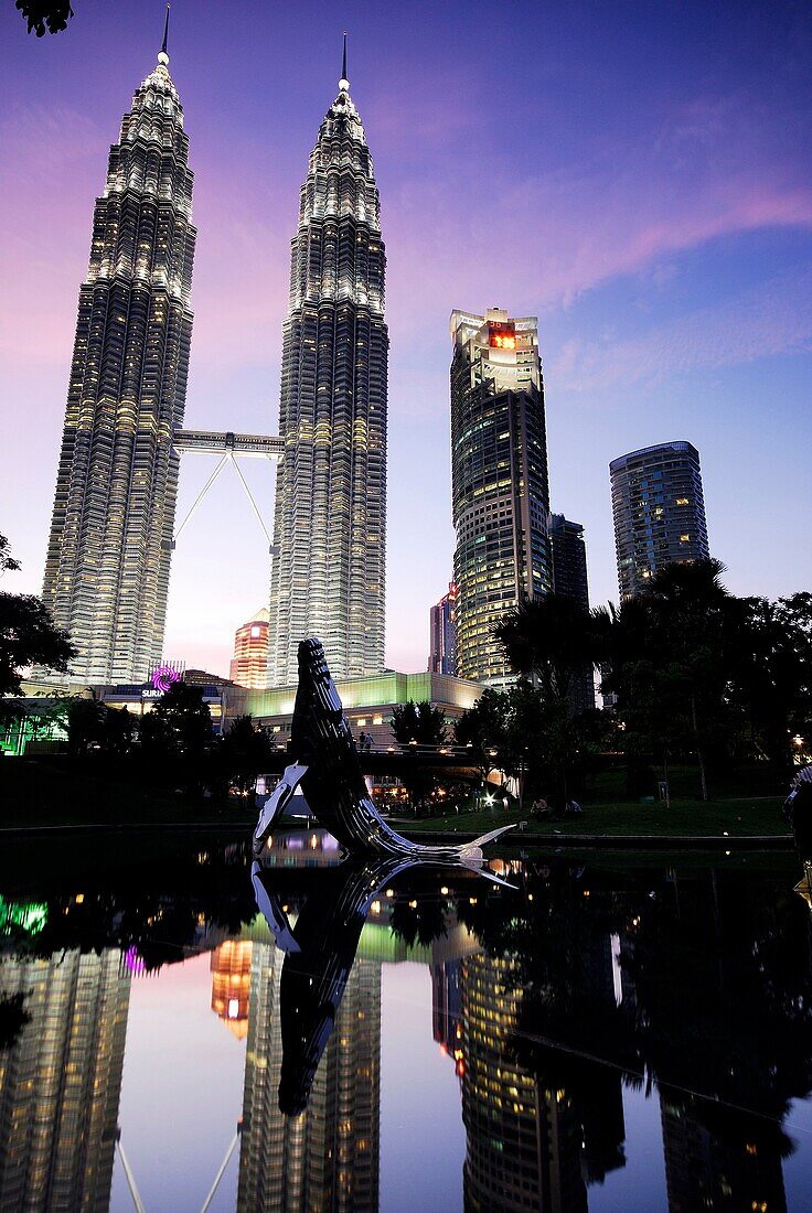 Petronas Twin towers of Kuala Lumpur, Malaysia.