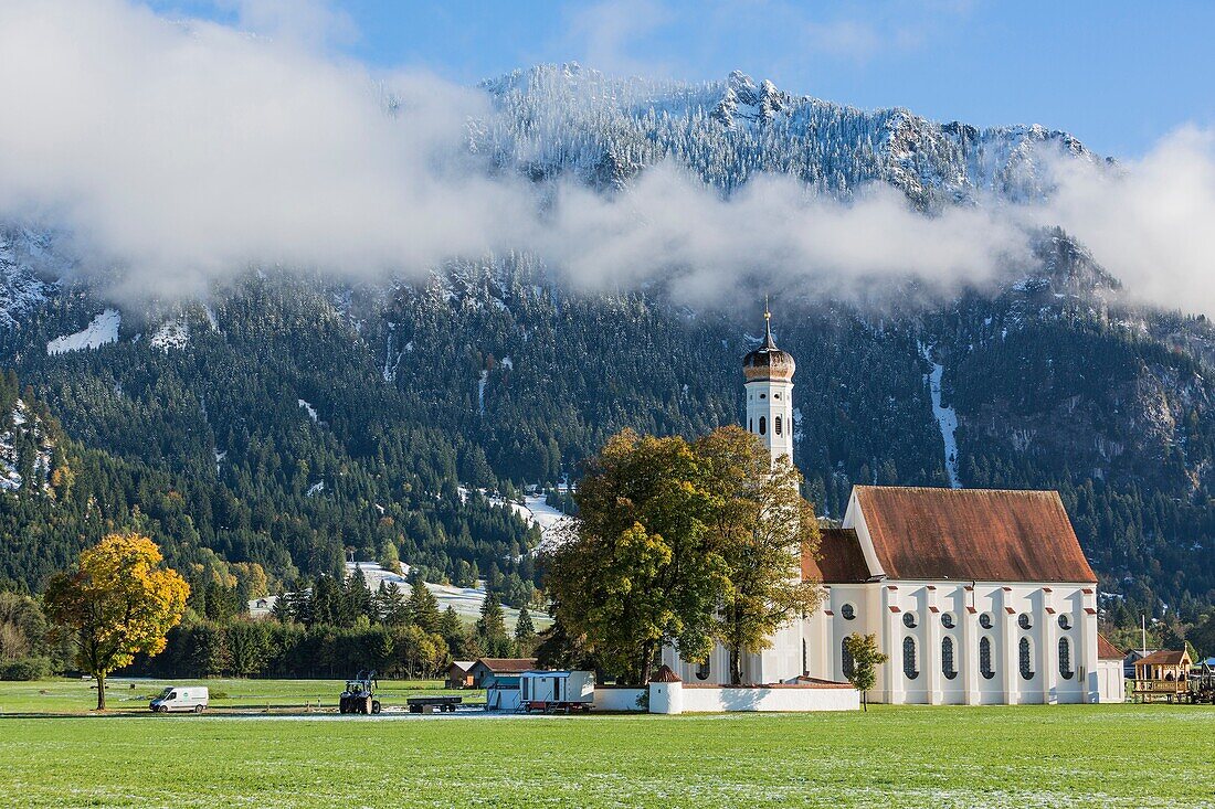 Beautiful Pilgrimage Church St. Coloman near Schwangau, Bavaria, Germany, Europe