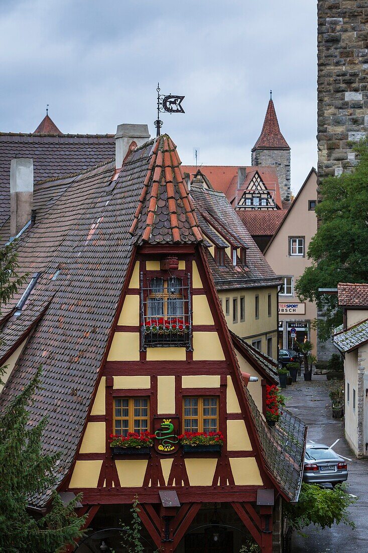 Charming Gerlachschmiede (Old Forge) in Rothenburg ob der Tauber, Bavaria, Germany, Europe