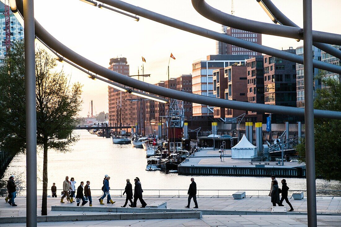 District of Hafencity, the most modern urban developtment at Europe, Hamburg, Germany.