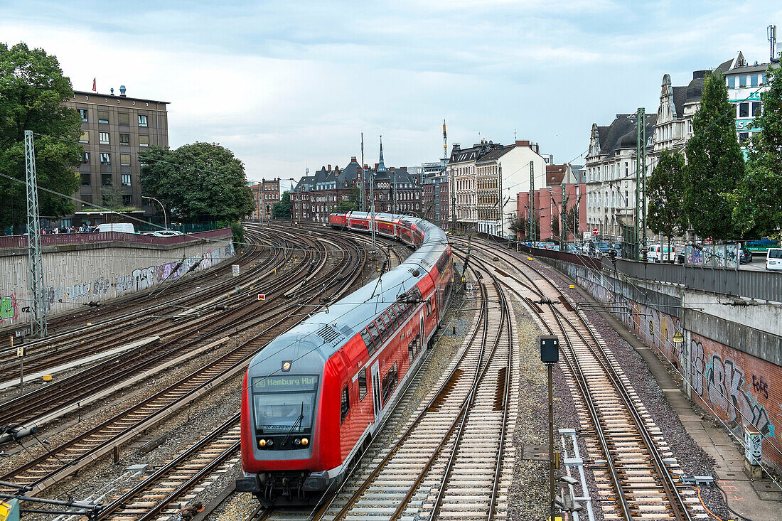 Railways in Hamburg, Germany.