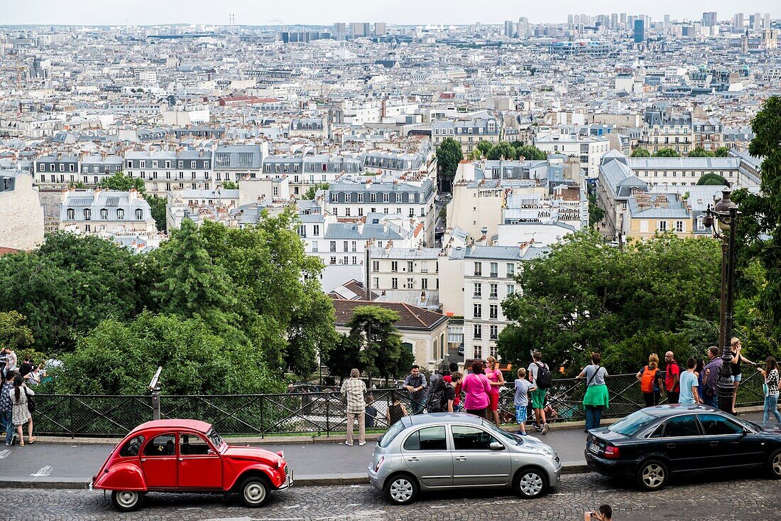 Panoramic of Paris from Sacre Couer, ile de France, France