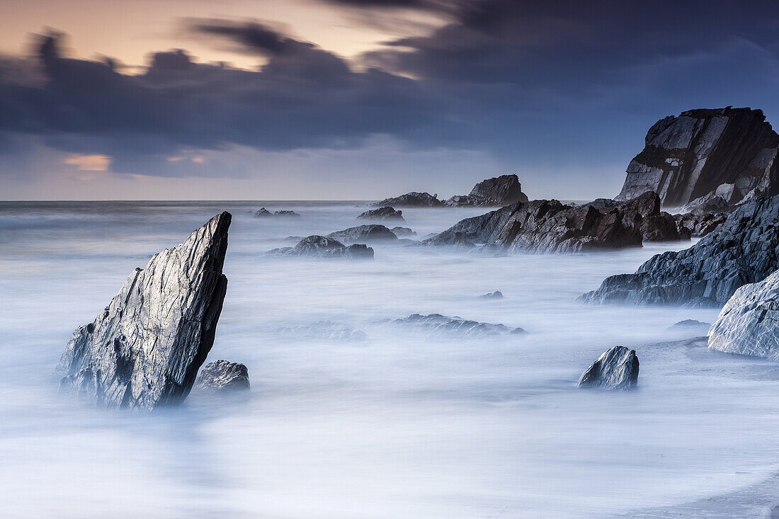 Rocky Coast at Ayrmer Cove in South Devon, South Hams, England, United Kingdom, Europe.