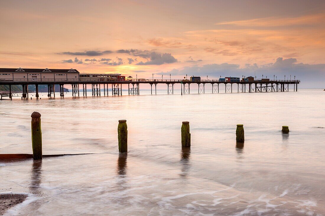The historic pier at Teignmouth, Devon, England, United Kingdom, Europe.