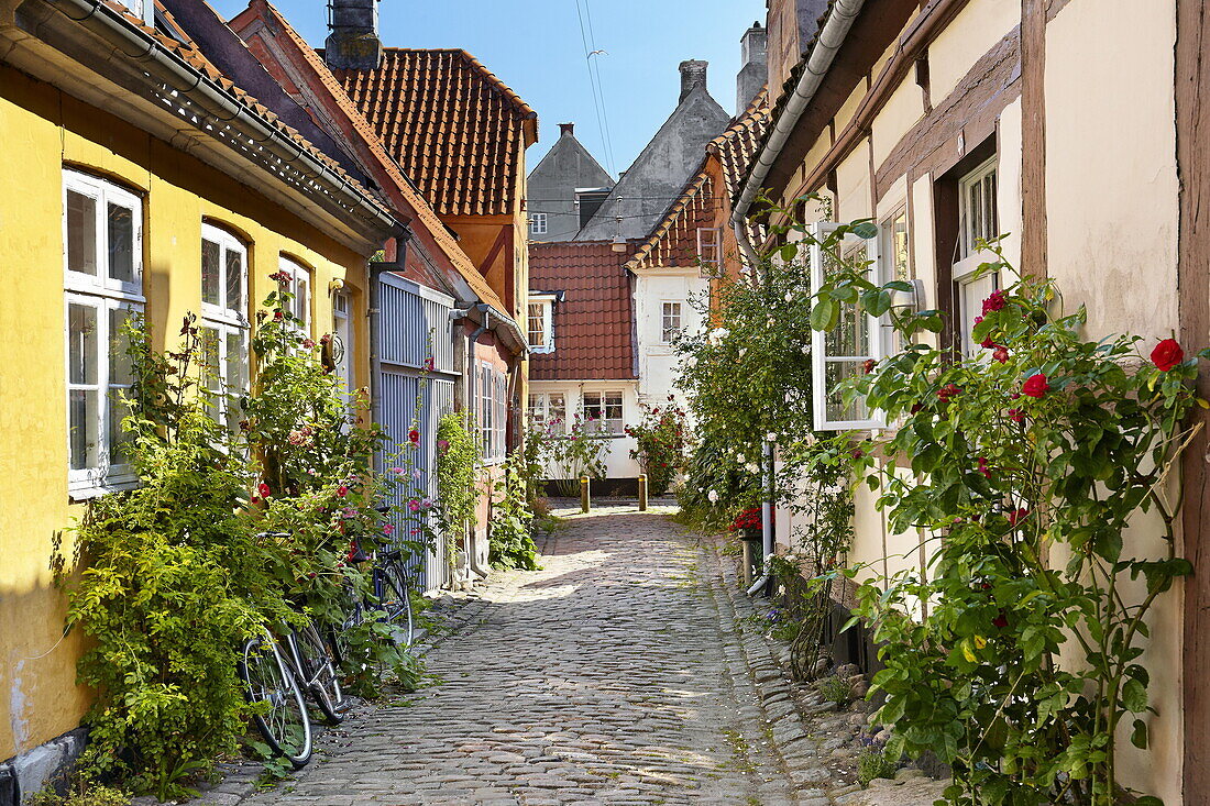 Old town in Helsingor, Denmark.