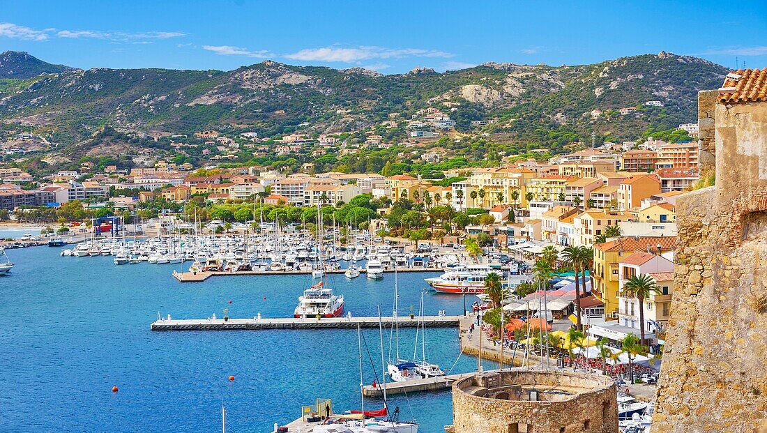 Calvi - view at marina, Balagne, West Coast, Corsica Island, France