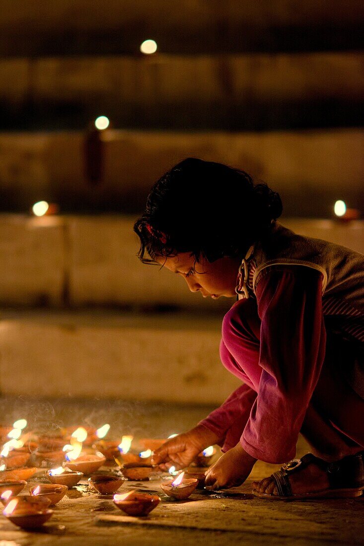 The ghats of Varanasi during Dev Deewapali.