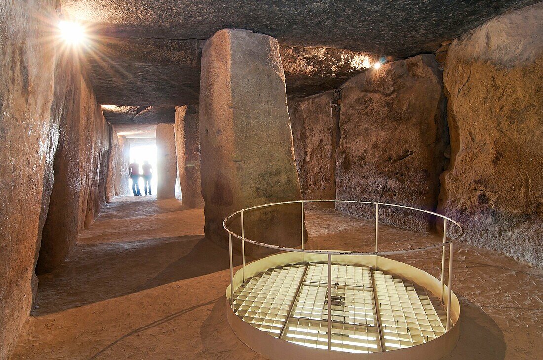 Dolmen - Cueva de Menga, Antequera, Malaga province, Region of Andalusia, Spain, Europe.