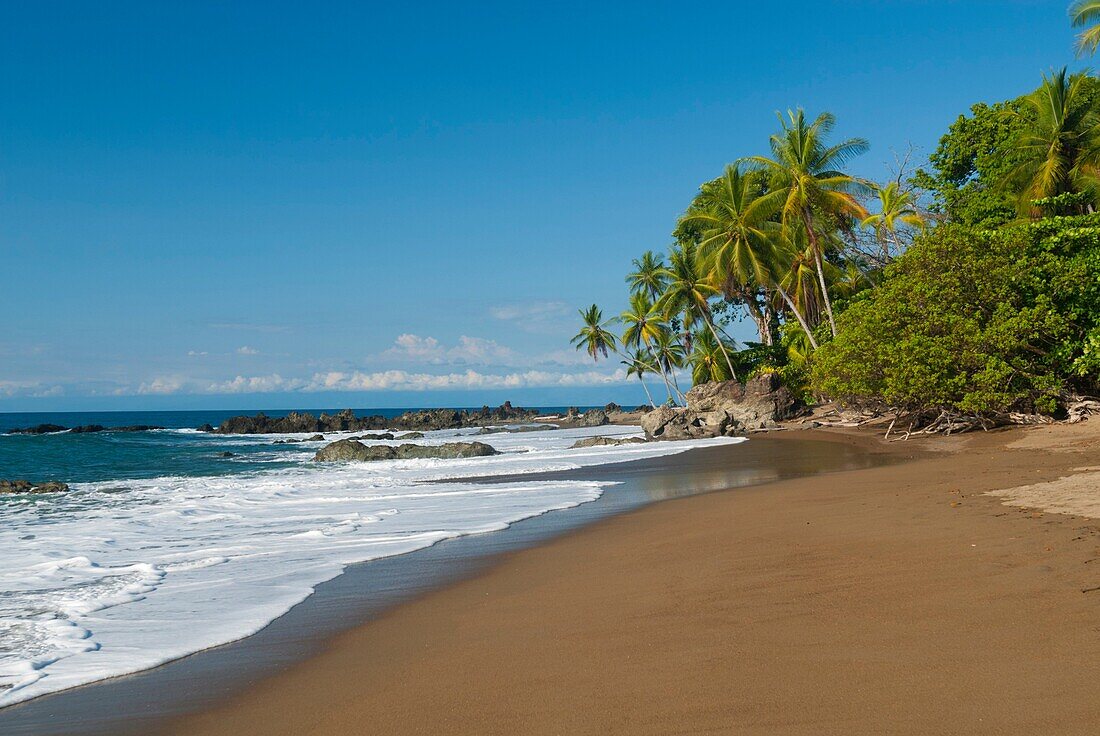 Costa Rica. Pacific coast, Punta Rio Claro National Wildlife Refuge, limit north of Corcovado national park, wild beach