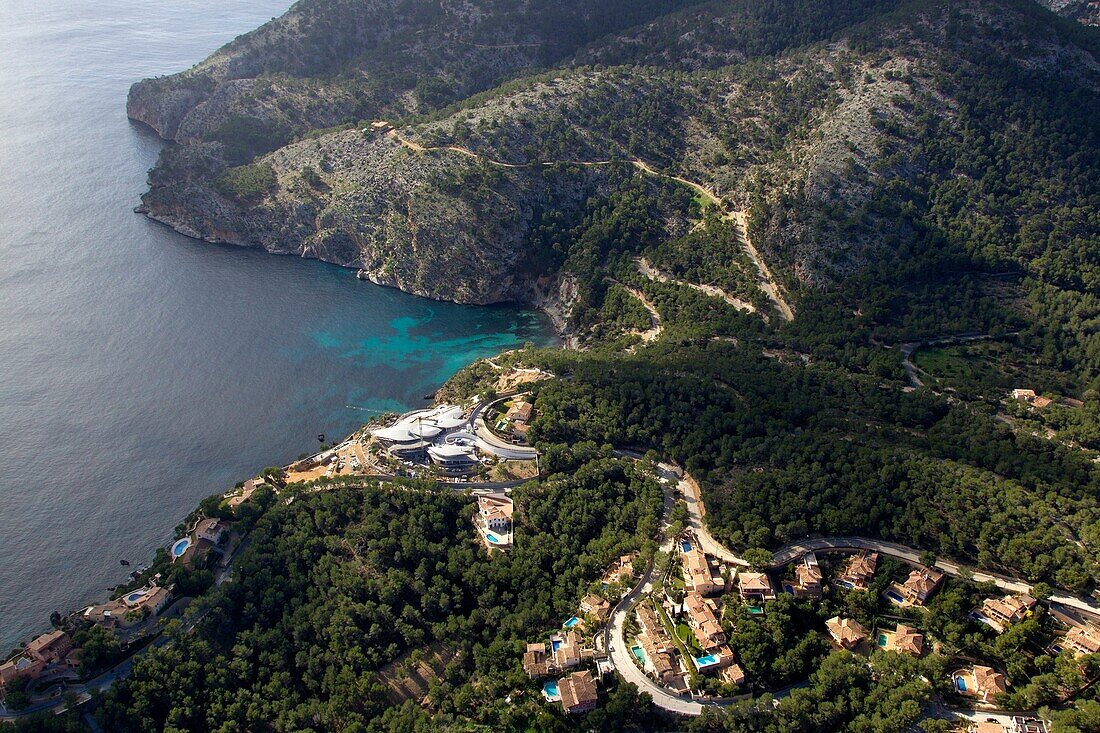 Aerial view of south coast, Majorca, Balears Island, Spain.