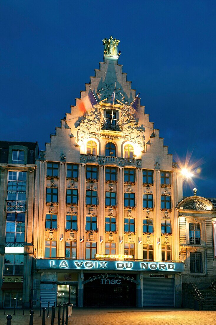 La Voix du Nord newspaper building, Grand Place-Place General de Gaulle, Lille, Nord-Pas de Calais Region, France.