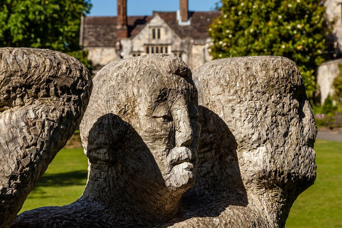 Stone Sculptures At Southover Grange, Lewes, East Sussex, UK.