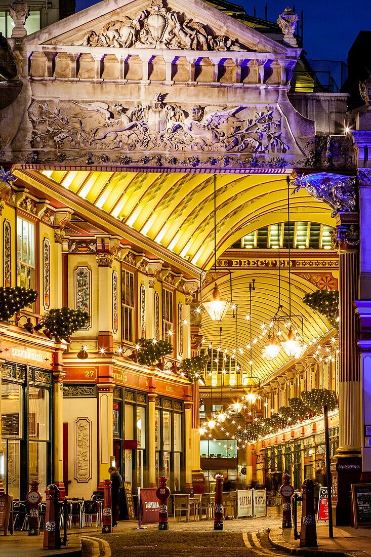 Leadenhall Market Interior, London, England.