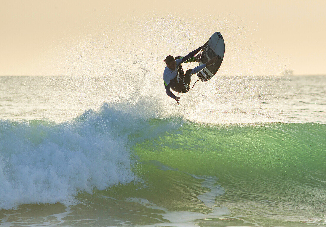 Surfer. Tarifa, Cadiz, Costa de la Luz, Andalusia, Spain, Europe.