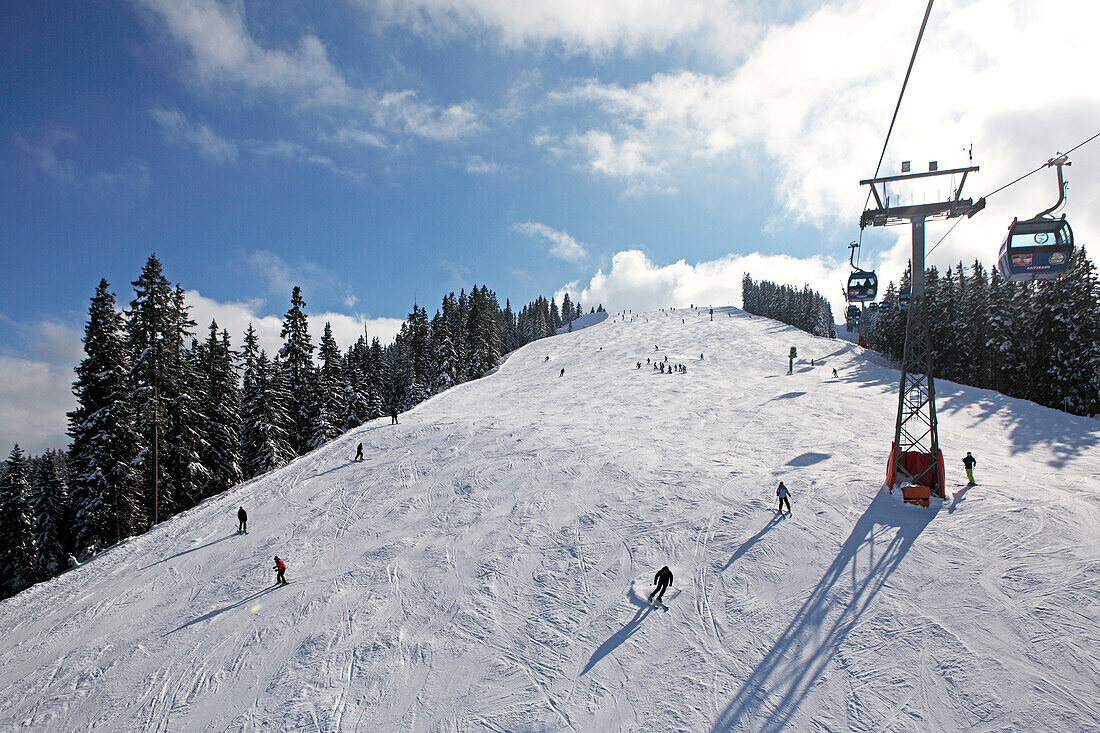 Riederfeldabfahrt vom Hohen Asitz, Leogang, Pinzgau, Salzburger Land